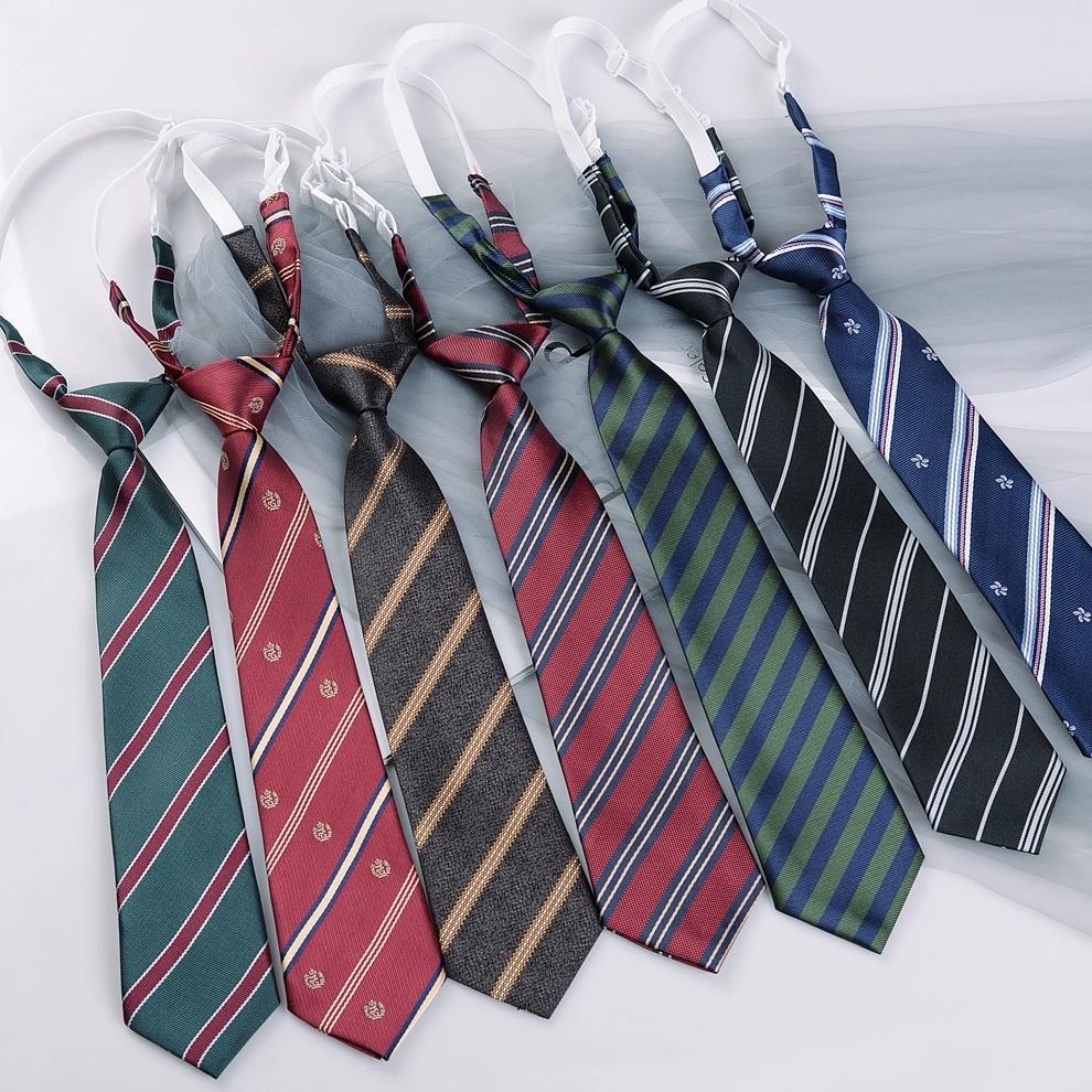 Preppy Chic JK Ties Women Young Girls Striped Necktie Retro Badge Brown Lazy-tie College Student DK Uniform Shirt Dress Cravat