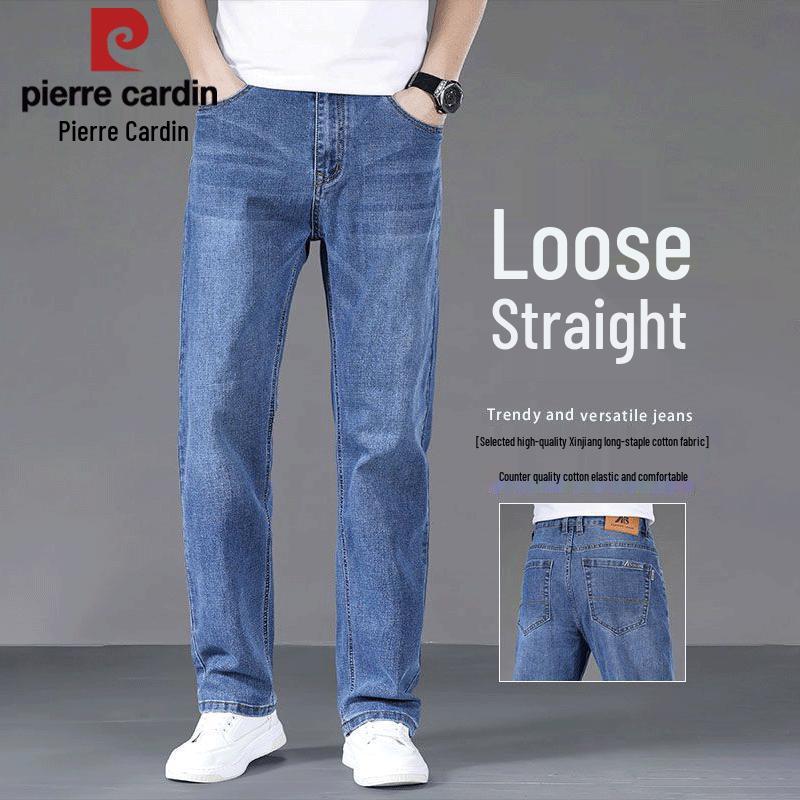 Pierre Cardin Men s Lightweight Straight-Leg Stretch Jeans 33