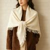 Wool‑Blend Knitted Scarf Tassel Wrap Shawl Chic Neck Warmer  Indoor