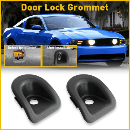 2/4X 7R3Z63220A51AC For Mustang Ford Shelby Black Panel Door Lock Grommets Cover