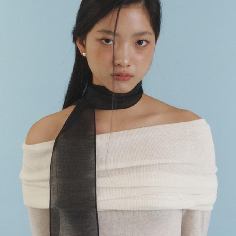 

LOVE ME MONSTER Love Sheer Long Scarf_BK BLACK