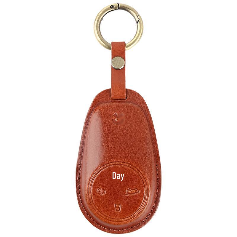Premium Genuine Leather Key Case for NIO ES6/ES8/EC6/ET7 - Top Layer Cowhide Protective Cover