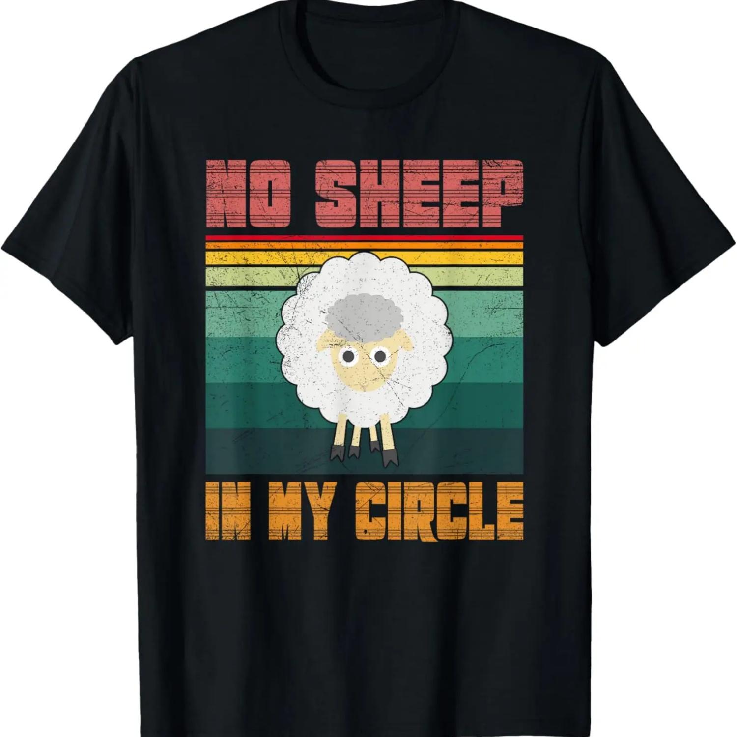 

No Sheep In My Circle Funny T-Shirt S чёрный