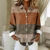 Women's Shirt Blouse Christmas Print Button Long Sleeve Casual Basic Shirt Collar Regular Top