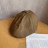 Color Solid Fashion Retro Leather Cap Women Autumn Spring Protection Sunlight