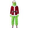 Christmas Grinch Cosplay Costume, Green Monster Santa Holiday Performance Outfit