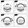 Black Faux Suede 14.515 Inch Memory Foam Steering Wheel Covers Breathable AntiSlip Odorless Steering Wheel Universal Fit for Me