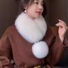Thickened Imitation Fur Scarf Magnetic Cross Neck Warmer Gifts Plush Scarf  Girl