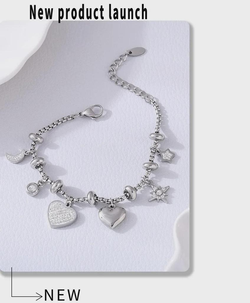 Elegant Love Diamond Bracelet: 18k Gold-Plated Titanium Steel, Niche Design, Perfect for Couples