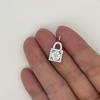Elegant 1 Carat Moissanite Lock Pendant Necklace in S925 Sterling Silver for Women
