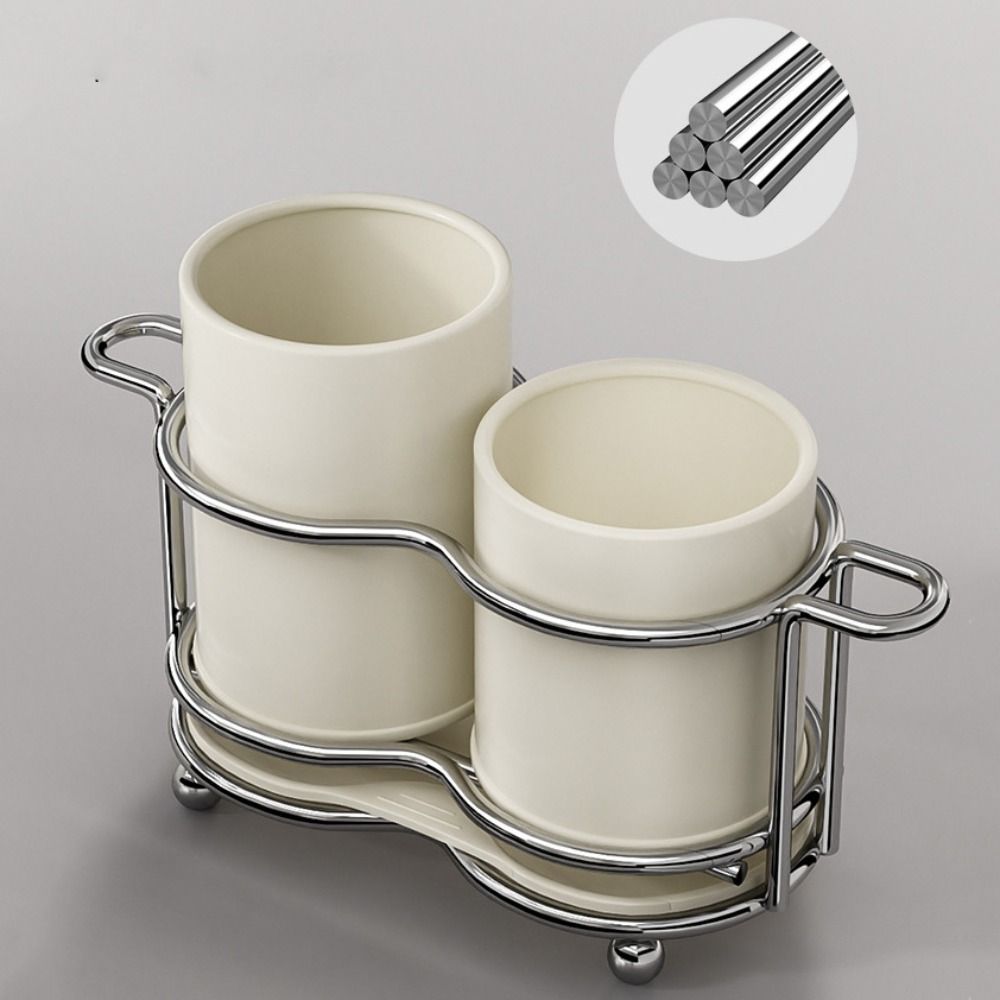 Large Capacity Kitchen Utensil Holder Space-Saving Drainer Stand  Kitchen