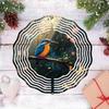 Blue Bird 2D Metal Wind Chime - Handcrafted Outdoor Garden Decor with Soothing Melodies, Vibrant Bird Design for Patio