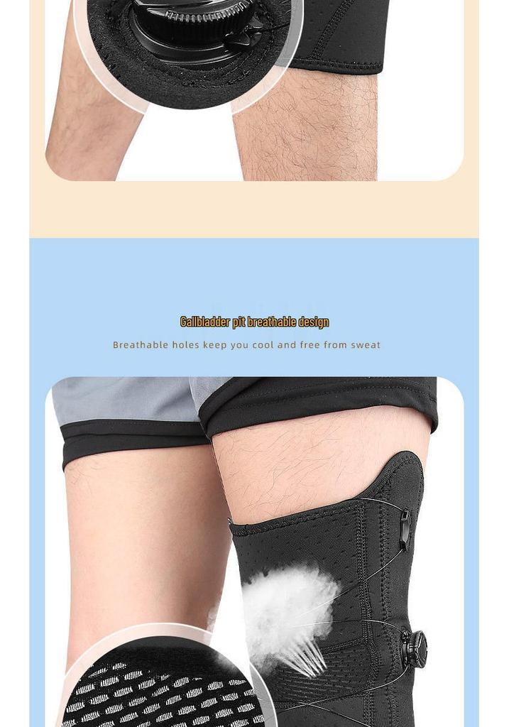 Adjustable Breathable Sports Knee Pads with Spring Support for Hiking