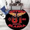 Gang Violence Motorcycle Enthusiasts Hells Angels Motorcycle Club Circular Carpet Is Soft, Home, Bedroom, Door Mat Decoration, and Non Slip Carpet E3