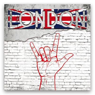 [P6500] - Plátno 'So British' symbol rock'n'rollu - 40x40 cm