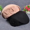 Elegant British Style Double Flower Woolen Beret Hat Ladies Winter Wool Felt Hat Airline Stewardess Cap