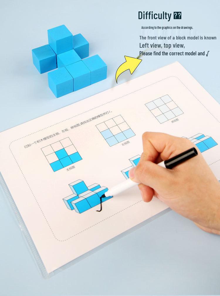 Cubic Blocks: Early Education & Spatial Thinking Toy for Kids - Enhance Imagination & Math Skills