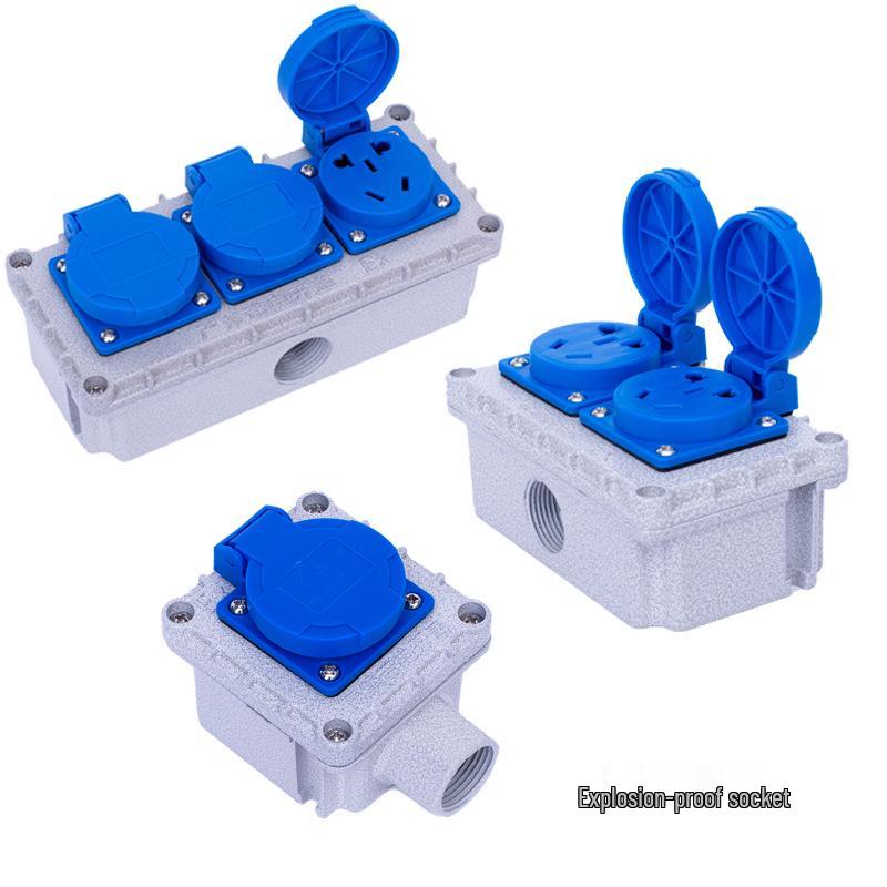

Zheguanrong Explosion-Proof Sparkless Three-Core Socket: Concealed/Surface Mount, 1-5 Holes, Single/Two Gang, Three-Way Control