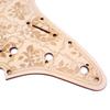11 otvorů Elektrická kytara Pickguard Náhradní Květinový vzor Poškrábaná deska Javorové dřevo Kytarový Pickguard Snadná instalace