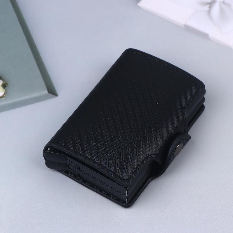 Large Capacity Double Layer Id Credit Card Holder Anti Rfid Blocking Protected Magic Wallet For Men Carbon Fiber Cardholder Case