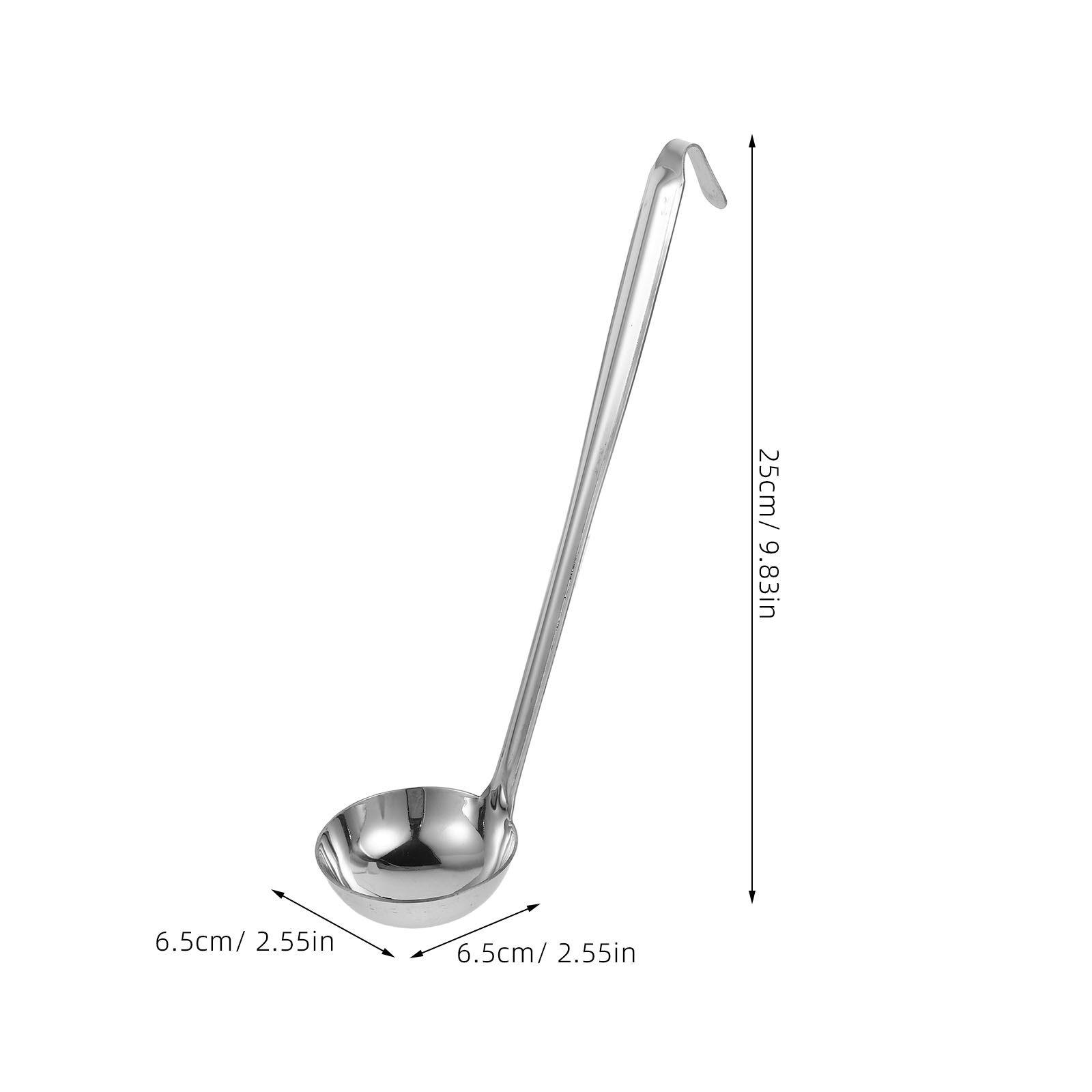 Ladles for Serving 50ml Stainless Steel Thickened Deep Soup Ladle Hook Long Handle for Hot Pot Sauces Gravies Serving Ladle