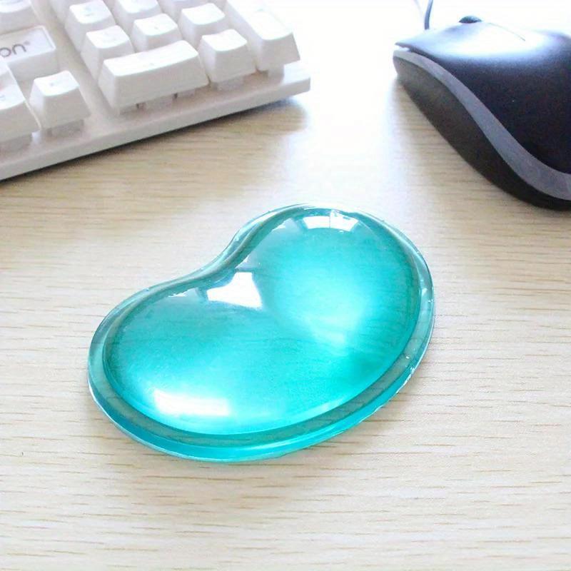 Silicone Heart-shaped Computer Mouse Wrist Pad 3D Wavy Comfort Gel Computer Mouse Hand Wrist Rests Support Cushion Pad