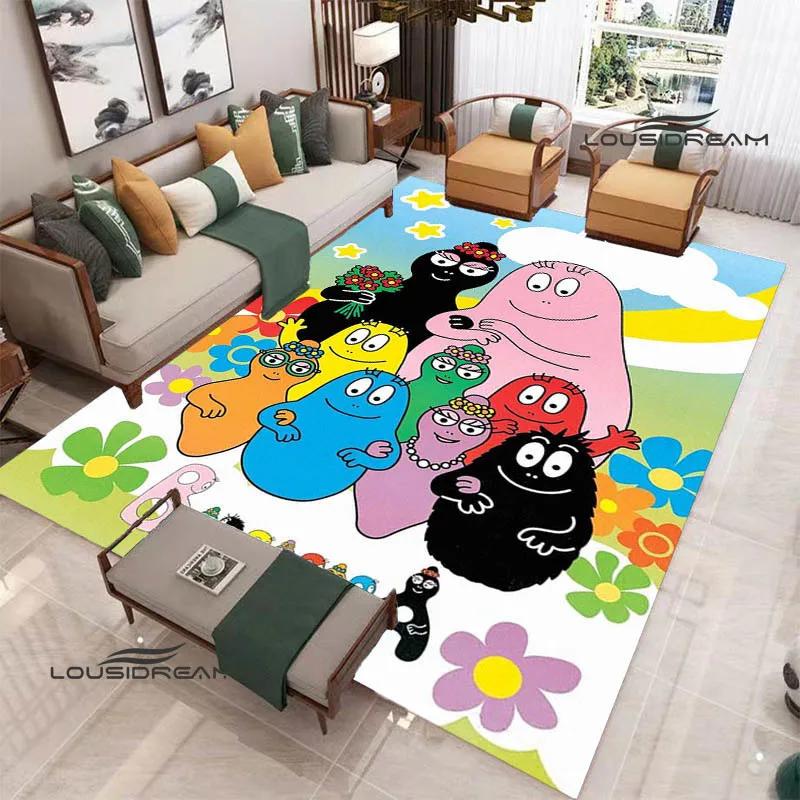 Barbapapa Cartoon Printed Carpet Non-slip Carpet Yoga Mat Door Mat Photography Props Kitchen Mat Home Area Rug Birthday Gift