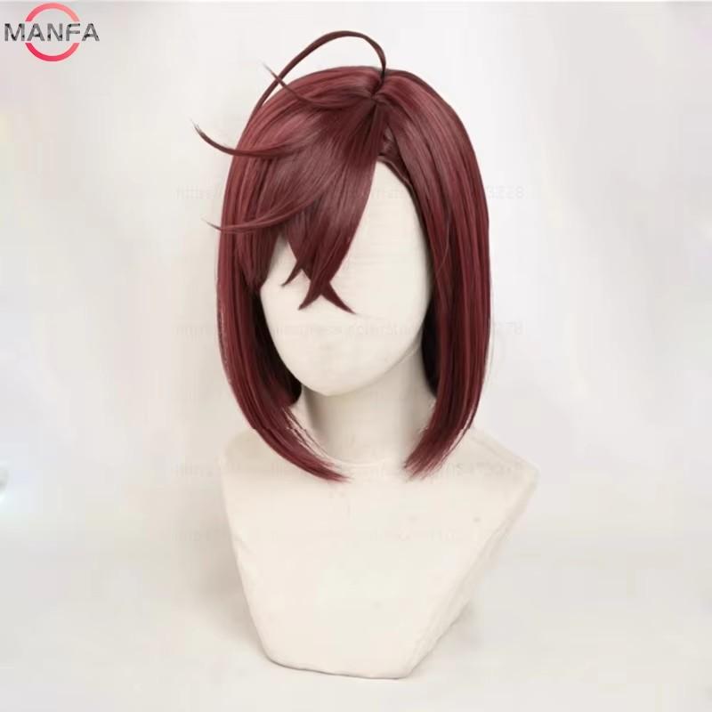 High Quality Momo Ayase Ekalun  Cosplay Wig Anime Dandadan Cosplay Short Brown Heat Resistant  Hair Anime Cosplay Wigs + Wig Cap