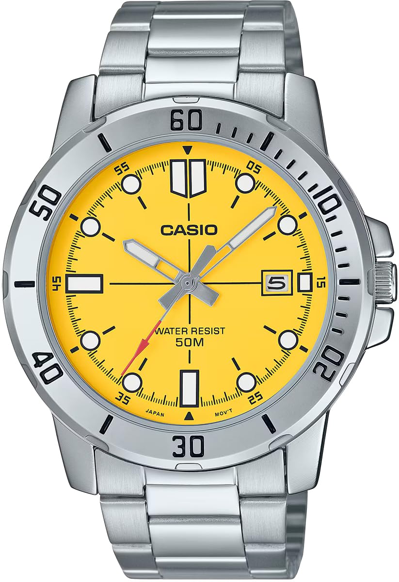 

CASIO Standard Analog Quartz Watch Metal Band Yellow Overseas Model [Casio] Men s MTP-VD01D-9EV [Item]