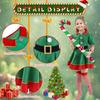 Santa Claus Kids Christmas Santa Kids Santa Spirit Cute Green Santa Halloween Sizes Set Elf Christmas Polka Dot 1 Red Hand 1 Green Hand [Tumao]