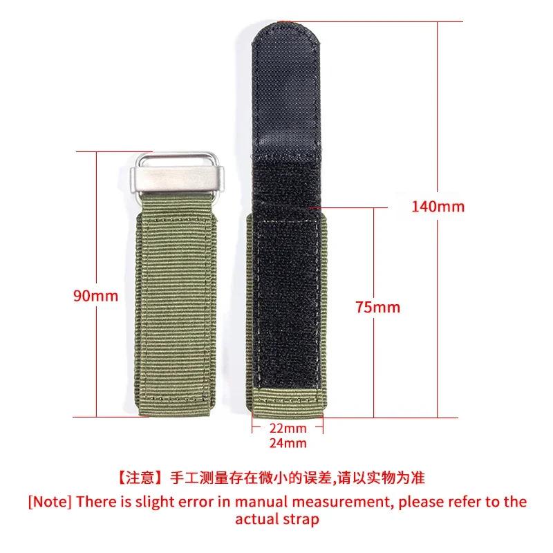 Suitable for Panerai Bell & Ross Nylon Strap hook and loop BR Watch Band Rough Outdoor 24mm 22mm