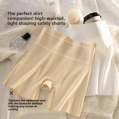 Intimo di Sicurezza da Donna Nuovi Stili Primavera ed Estate in Seta Ghiacciata Senza Cuciture Due in Uno Addominale Inferiore Anti-luce Angolo Piatto