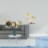 Nordic Metal Wall Art Leaves Sculpture Decorative Flower Artwork for Dining Room Bedroom