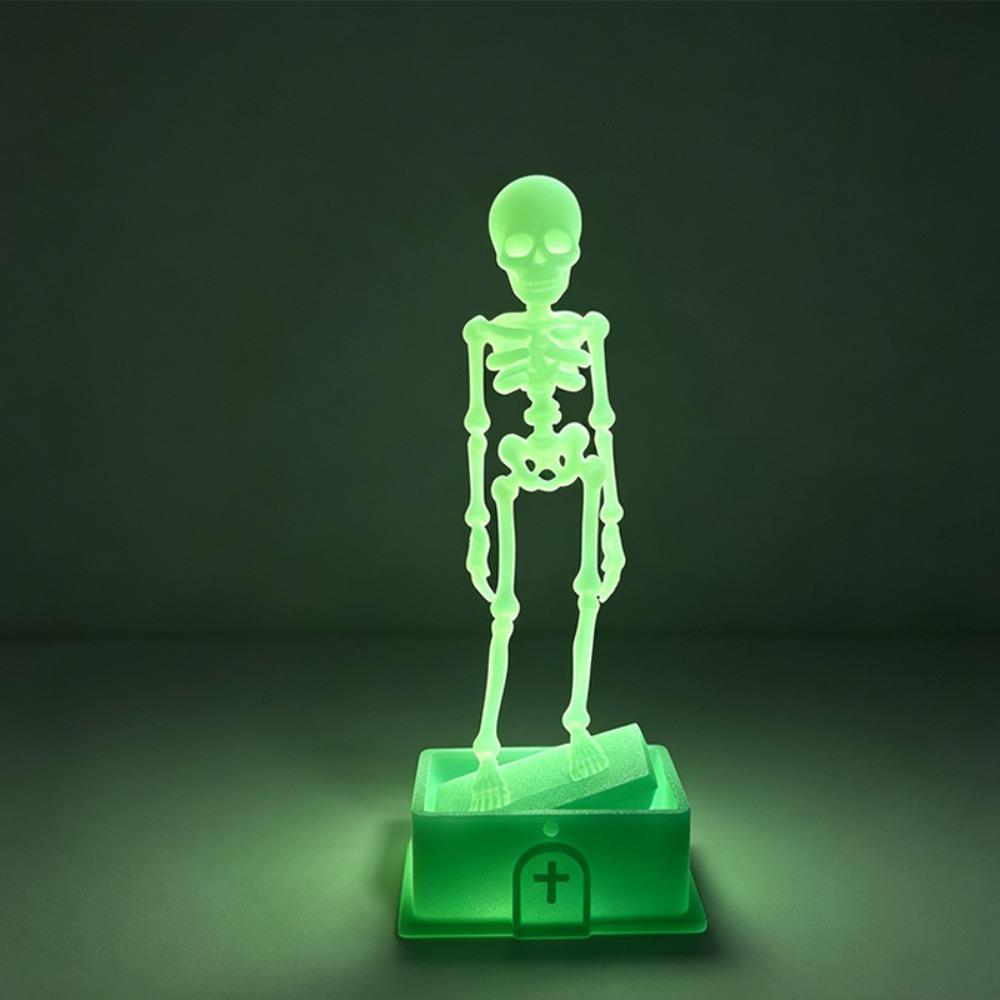 Luminous Fish Tank Dance Skull Bubbler Movable Skeleton Fish Tank Bubbler Aquatic Products