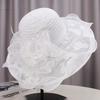 Big Brimmed Beach Sun Hat, Summer Beach Sun Hat, Fisherman Hat, Foldable Lace Elegant Flower Cool Hat