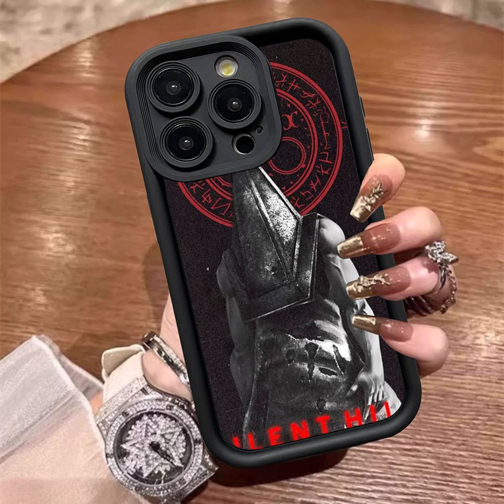 Silent H-Hill Horror Game Phone Case For IPhone 17 16 15 13 11 12 14 Pro Max Plus Silicone Cover Shell