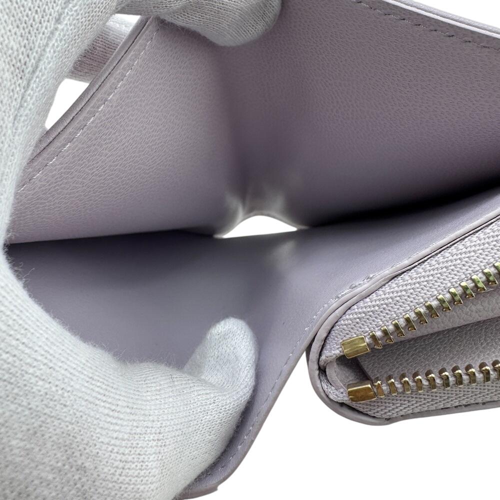 Louis Vuitton M25705 Compact Wallet Monogram Leather Portefeuille Lou Bifold Wallet Misty Lilac Leather Women Used