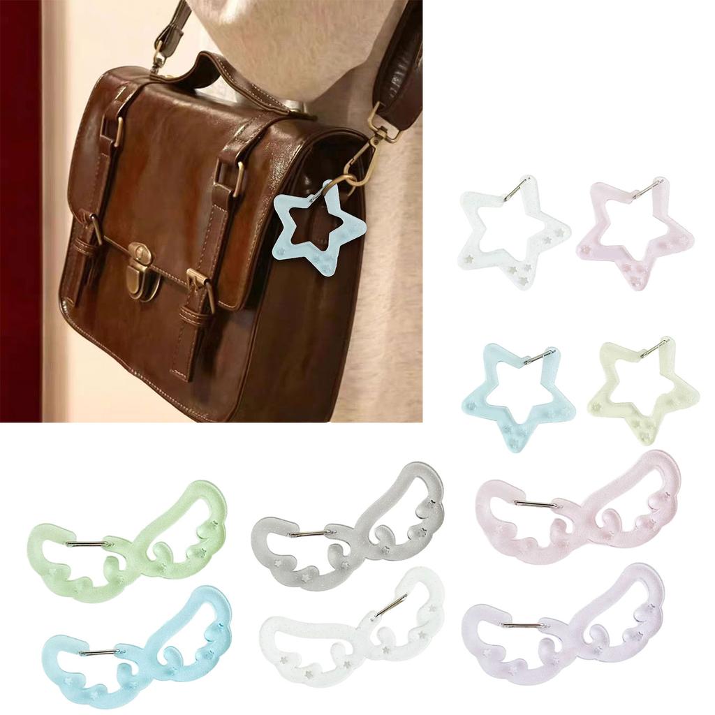 Flügel/Sterne Form Karabiner Acryl Schnalle Schlüsselanhänger Mehrzweck Schlüsselring Haken Tasche Dekorative Schnalle für Rucksack Handtasche