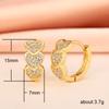 Exaggerated Personalized Earrings, Korean Temperament Zircon Love Earrings, Circle Temperament Heart-Shaped Ear Jewelry