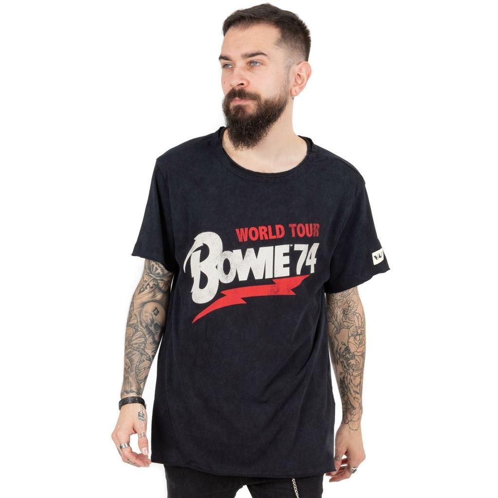 David Bowie Unisex Adult 1974 World Tour T-Shirt