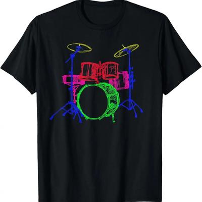 Retro Schlagzeug Instrument T-Shirt Einzigartiges 80er Jahre Schlagzeug Geschenk T-Shirt
