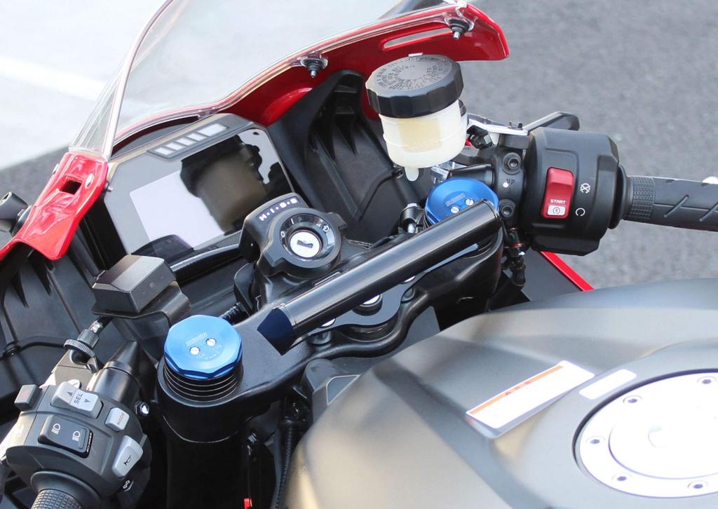 Kijima Motorcycle Handlebar Mounting for CBR600RR Parts Bar, Steel, 22.2mm, Black, 204-0705, ('20-)