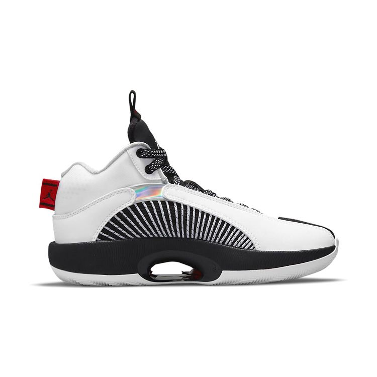 Air Jordan 35 GS White Black Kids Sneakers University-Red Metal-Silver CQ9433-101