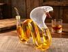 Unique Design Cobra Glass Liquor Decanter - Artistic Bottle for Whiskey Storage, Home Decor and Bar Use