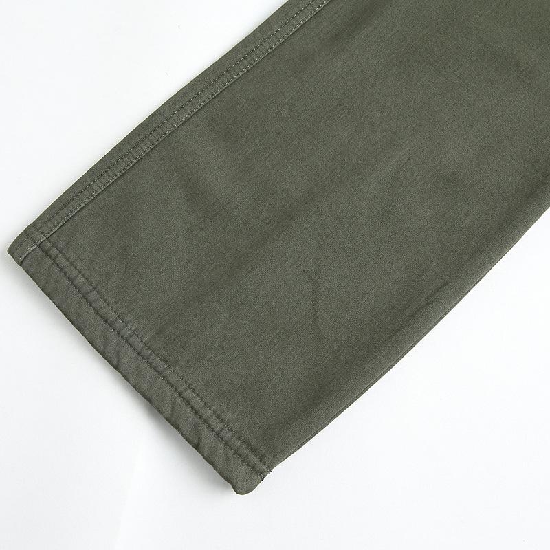 Pánské volné rovné kalhoty nadměrné velikosti, ležérní cargo dlouhé kalhoty s více kapsami, celoroční, čistá bavlna, střední pas, hluboký rozkrok, pro střední věk a seniory