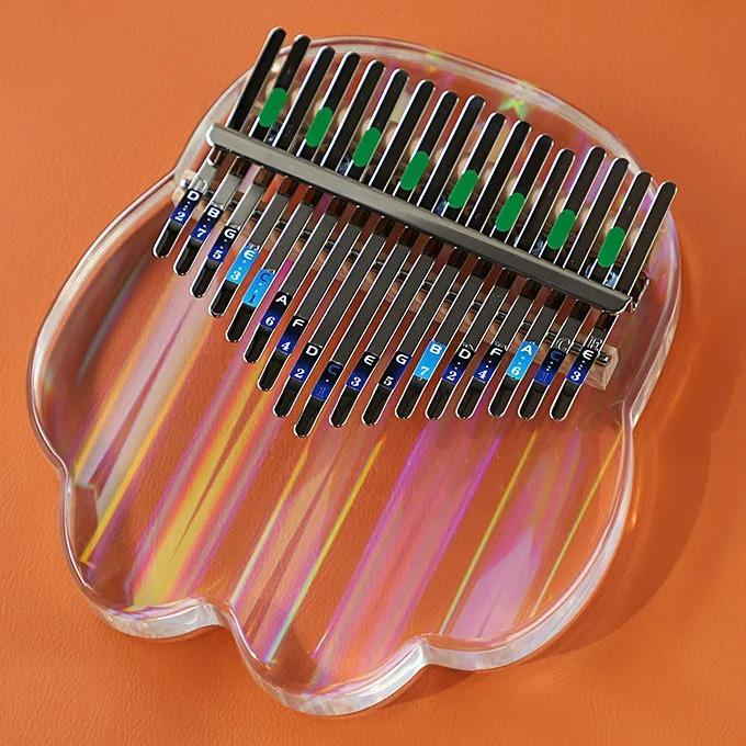 Průhledné Profesionální Kalimba Klávesové Nástroje 17 Tónů Roztomilá Kalimba Krásný Dárek Hudební Nástroj Učení Volný Čas Zábava Prstové Piano