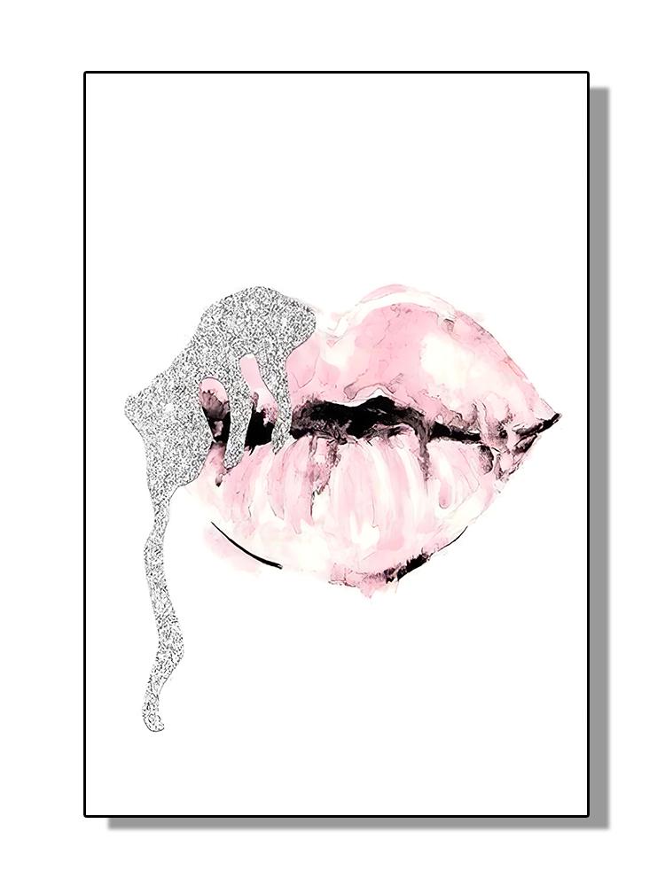 Fashion Girl Canvas Poster Perfume Bottle Print Pictures Flower Wall Art Prints Nordic Wall Posters Girl Bedroom Decoration