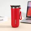 Stainless Steel Thermos  Coffee Cup with Rope Vacuum Insulation Cold Preservation Travel Water Cup Can Hold Coffee Tea Iced Water