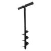 Garden Auger Drill Bit, T Shape Hand Drill Auger Post Hole Digger Steel Spiral Drill Bit with Handle Multifunction Garden Auger Tool Drill Digger Bit