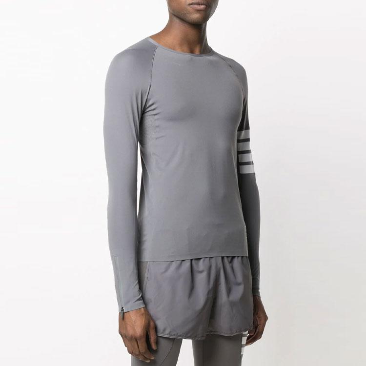 THOM BROWNE Interlock 4-Bar Stripe Crewneck T-Shirt MJA001A-06770-035